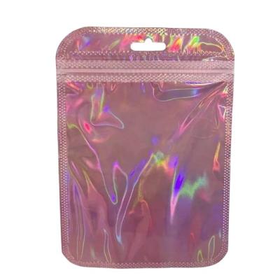 China Makeup Brush Case Union Case Moisture Proof Arts Fashion Holographic PVC Quilt Clear Waterproof Jewelry Cosmetic Bag With Hole for sale