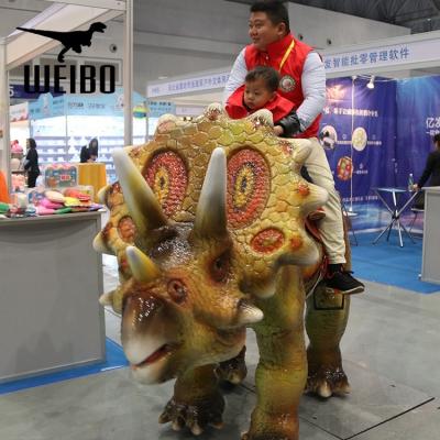 China Theme Park Dinosaur Ride Triceratops Walking Ride for sale