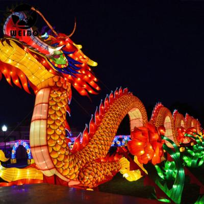 China Theme Park Festival Chinese Lantern Red Dragon Lantern Exhibition for sale