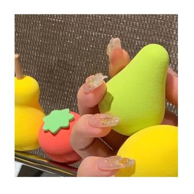 China Makeup Base Friute Makeup Egg Set Facial Non-latex Do Not Eat Powder Strawberry Pear Lemon Avocado Makeup Sponge Blast for sale