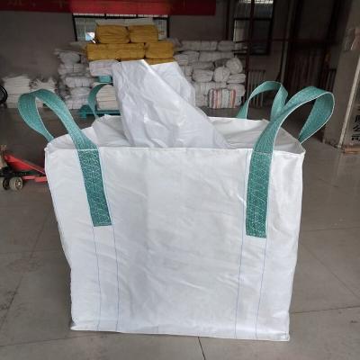 China Food grade industrial plastic jumbo bag packing2000KG 2 ton bag Custom Bulk Jambo Bag FIBC Discharger for sale