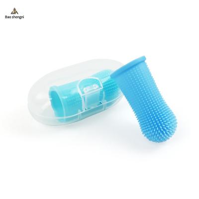 China Hot Selling Viable Soft Dental Silicone Pet Toothbrushes Cleaning Grooming Toothbrush Finger Brushes for Dogs or Cats for sale