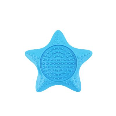 China Factory Outlet Star Shape Viable Feeder Silicone Slow Dog Lick Pad Dish With Suction Cup Cute Pet Lick Mat Bowl for sale