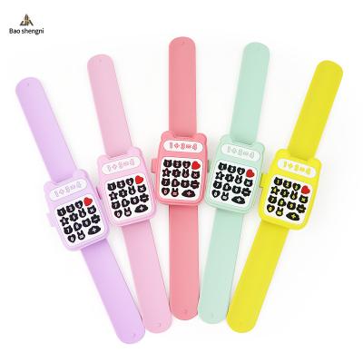 China Day/Date Amazon Rates Cheap Girls Educational LED Student Watch Digital Number Pat Watch Display Toy Watch For Children for sale