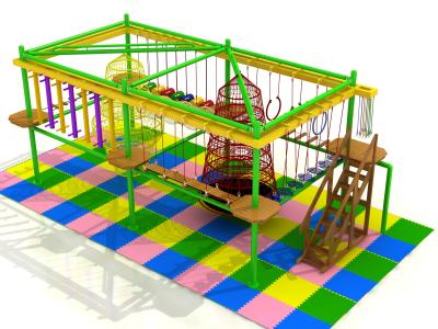 China teenager indoor adventure play equipment wooden climbing play land for shopping center for sale