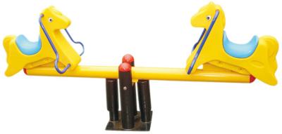 China best selling fashion LLDPE plastic horse play game kids seesaw for outdoor park for sale