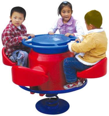 China good quality outside play equipment plastic merry go around for children for sale