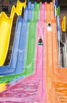 China wonderful rainbow slide fiberglass water slide for amusement park for sale