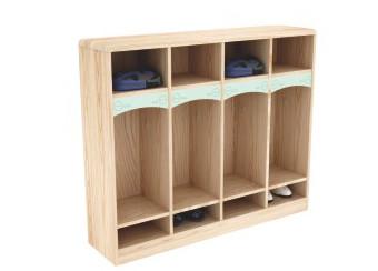 China three level wooden kids school cabinet bag shelf with good quality for sale