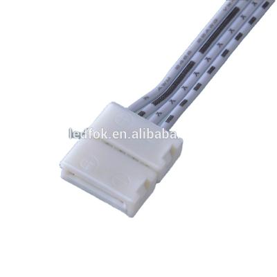 China RGB Light Connection LED Strip Light Connector 4 Pin Clip Cable Mini RGB Solderless Connector For Led for sale