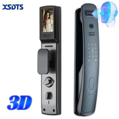 China 3D Face Recognition Lock Night Vision Smart Fingerprint Password Card Key Auto Unlock With Camera WiFi App D4 Pro for sale