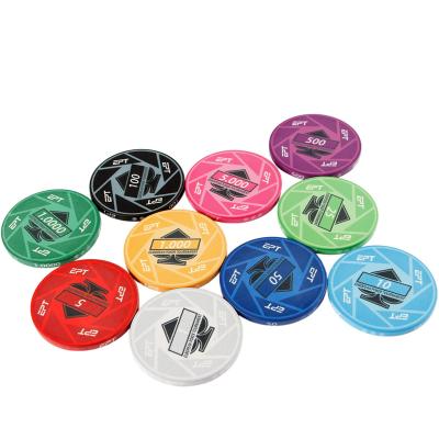 China Custom Printed Poker Ceramic Chips Ceramic Casino Chips Poker Chips Factory Directly Sold High Quality 14G for sale