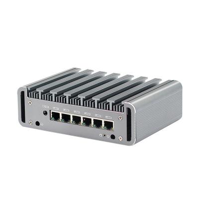 China Mini Fanless Cyber ​​Industrial Security PC Router with 6Lans 6/7 Gen I3 I5 I7 CPU 178.3*125.7*55mm for sale