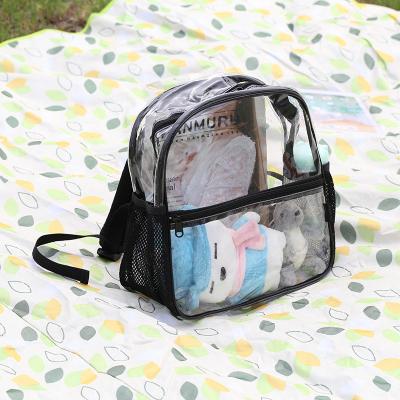 China Fashion Women PVC Clear Cross - Body PVC Eco Friendlyplastic Large Clear Backpack for sale