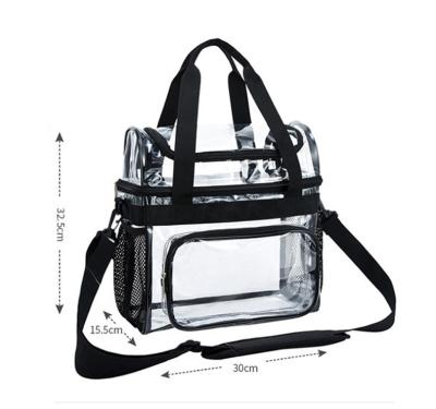 China Fashion Waterproof Mochila PVC Briefcase Practical Clear Shoulder Bag for sale