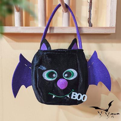 China Cute Fashionale Halloween Candy Bags Decorate Children's Pumpkin Hand Held Candy Bags for sale