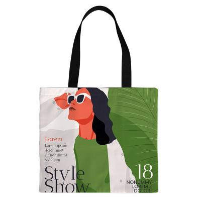 China Wholesale Printed Folding Eco Canvas Cheap Portable Shopping Bag for sale