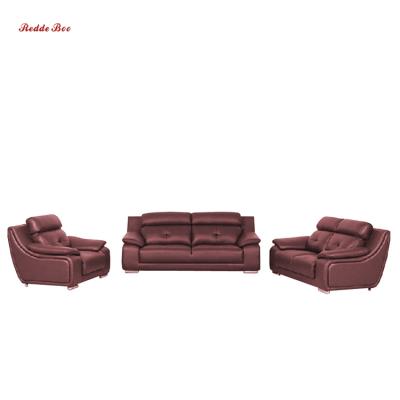 China (Size) Adjustable Redde Boo Top Grain Genuine Leather Sofa Reception Seating Furniture for sale