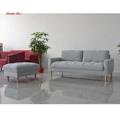 China High quality brand living room furniture luxury modern sofa convertible set fabric sofa sectional couch with footstool 305 for sale