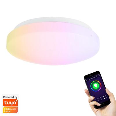 China Modern smart tuya smart wifi control RGBCW living room bedroom 1400lm 20w led ceiling light for sale