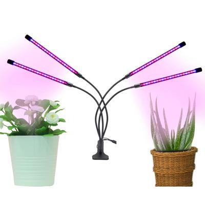 China Seed Starting Light Clip 3 Head Indoor Plant Vegetable Grow Head Desktop LED Grow Light 2021 With 9 Dimmable Settings for sale