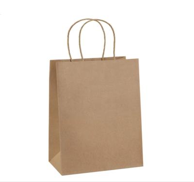 China Disposable Outstanding Quality Brown Paper Bags With Handles Bulk Widely Use Gift Shopping Bags for sale