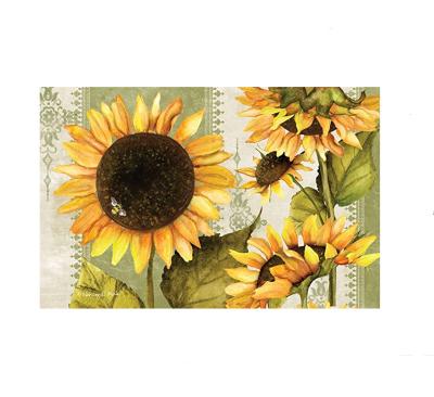 China Minimalist Sunflowers in Beautiful Flower Design Place Mats Disposable Premium Stock Paper Place Mats for Party Housewarming for sale