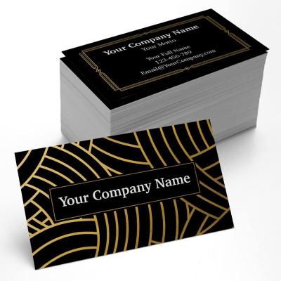 China Business.office Front Back Side Cheap Personalized Premium Cards Customized Gold Foil Printed Business Cards for sale