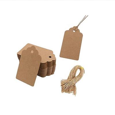 China Other Multi Occasions Kraft Paper Gift Tags Clothing Price Tags With Natural Free Root Jute Twine for sale