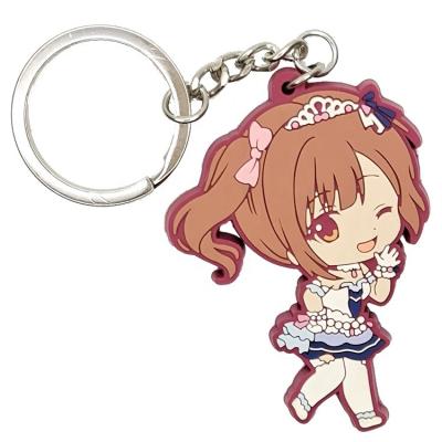 China Customized high quality eco-friendly 2d mini figure key chain pvc resin key chain cute resin key chain for sale