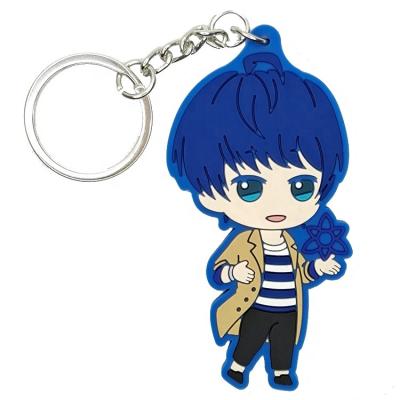 China high quality PVC cartoon 2d cartoon keychains kawaii silicone OEM eco-friendly custom keychain keychain for sale