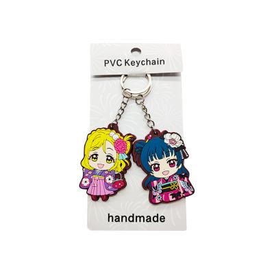 China High Standard Favorable Price Eco-friendly Anime Key Chain Custom Cute Rubber Anime for sale