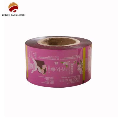 China Smudge Resistant Flexible Packaging Film Roll Customizable Size PET/PE With Vibrant CMYK Designs for sale