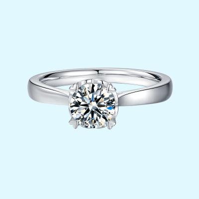 China Factory Wholesale Price Good Design 1ct 2ct DEF VVS Moissanite Luxury Radiant White Diamond Women Women Customize Jewelry Rings for sale