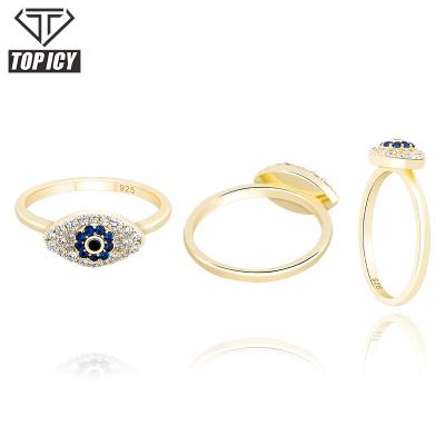 China Wholesale Unique Design ICE 925 Sterling Silver Gold Ring Evil TOP Hip Hop Jewelry HIP HOP Watches Rings For Women Men Rings Jewelry for sale