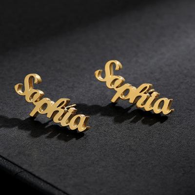 China 2021 Fashion Trend Women Stainless Steel Safety 18K Gold Plated Pin Stud Earring for sale