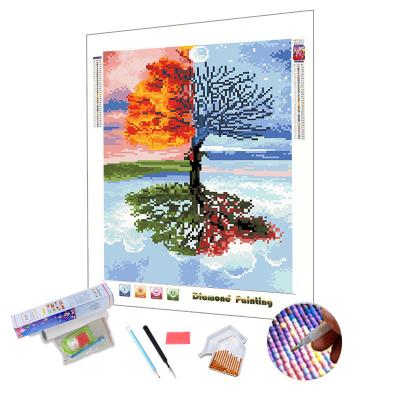 China Wholesale 5D Modern Full Drill Painting Tree Wall Art DIY Diamond Painting Set for sale