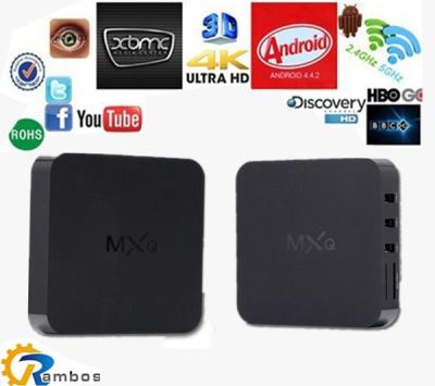 Chine Joueur préinstallé complètement chargé russe de Google IPTV de l'androïde 4.4.2 de la boîte XBMC 13,1 du noyau TV de quadruple à vendre