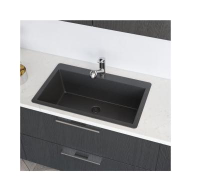 China With Faucet Best Selling Granite Sink Resin Sink Granite Kitchen Sink Top Mount Installation for sale