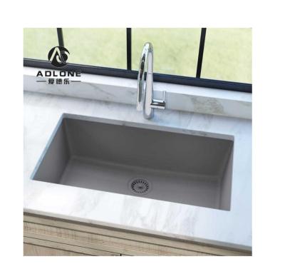 China With Faucet Good Quality Quartz Kitchen Sink Hot Selling Granite Sink Countertops Granite Quartz Kitchen Sink for sale