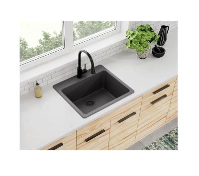 China Factory Made Modern Lavandino Sink Granite Waschbecken Kitchen Granite Sink With Lowest Price for sale