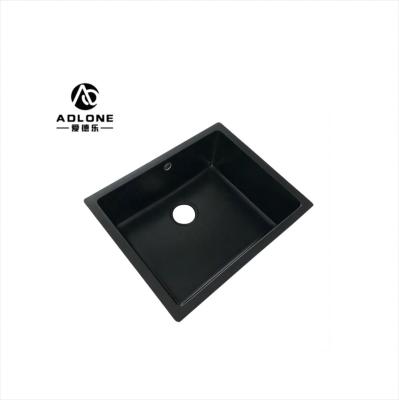 China Without Faucet Stainless Steel Bowl Undermount Sink Black Quartz Granite Single Or Double Kitchen Sink for sale