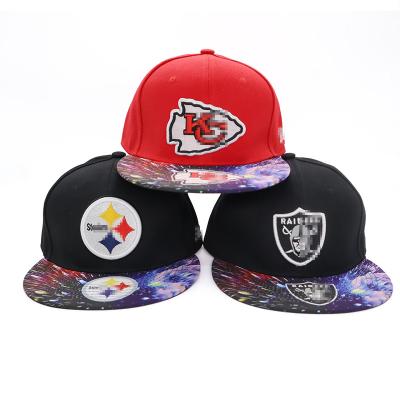 China Striped 2022 Newest Football Embroidery High Quality fashion Fitted Hats for sale