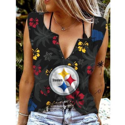 China Other 2023 New sleeveless leggingsAmerican Football  team casual top T-shirt for women for sale