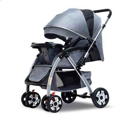 China Easy Folding Portable Baby Stroller with Shock Absorption Fashion Baby Stroller Luxury Leather Baby Stroller 2020 Hot Selling 3 in 1 or 2 in 1 Baby Pram for sale