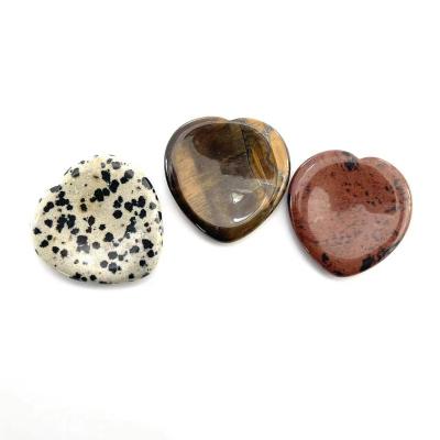 China China Heart Gemstone Thumb Shape Natural Massage Stone Smooth Polished Worry Stone For Healing for sale