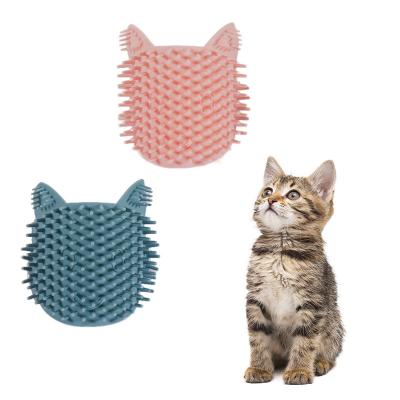 China Wholesale Viable Ultra Soft Silicone Self Massage Groomer Comb Brush Pet Hair Cat Undamaged Comb With A Tickling Comb for sale