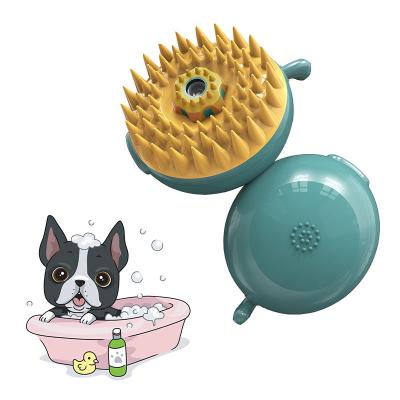 China Viable Custom Silicone Cleaning Shower Wash Grooming Shampoo Dog Bath Massage Pet Brush For Cats for sale