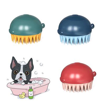 China Amazon Hot Selling Viable Hot Selling Silicone Cat Dog Cleaning Pet Wash Brush Shampoo Massage Shower Bath Grooming Brush for sale