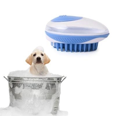 China Viable Custom Silicone Massage Shower Bath Wash Bath Grooming Shampoo Cat Dog Cleaning Brush for sale